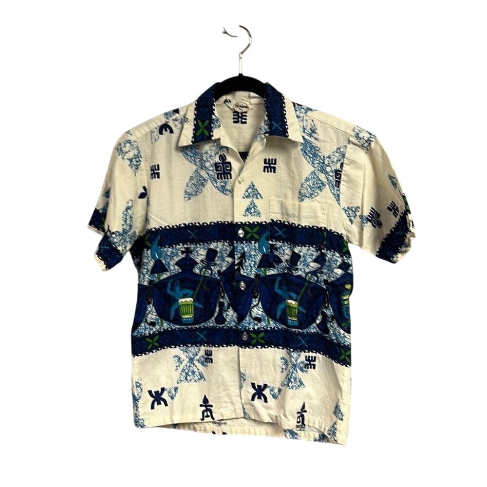 Vintage‎ 90s Tropicana Hawaii Men's Multi Color Print Buttons Up Shirt Size M